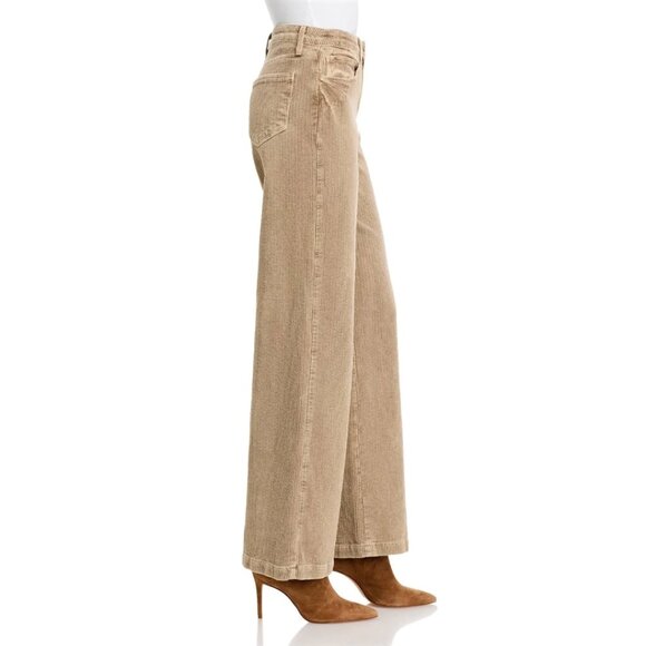 NEW L’AGENCE Scottie Corduroy Wide Leg Jeans Barrel Beige Size 28 - Picture 7 of 11